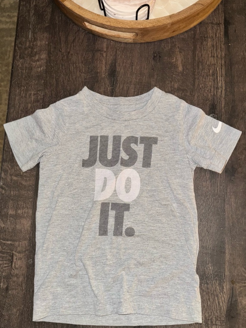 Nike Kids Light Gray 'Just Do It.' Short Sleeve Tee